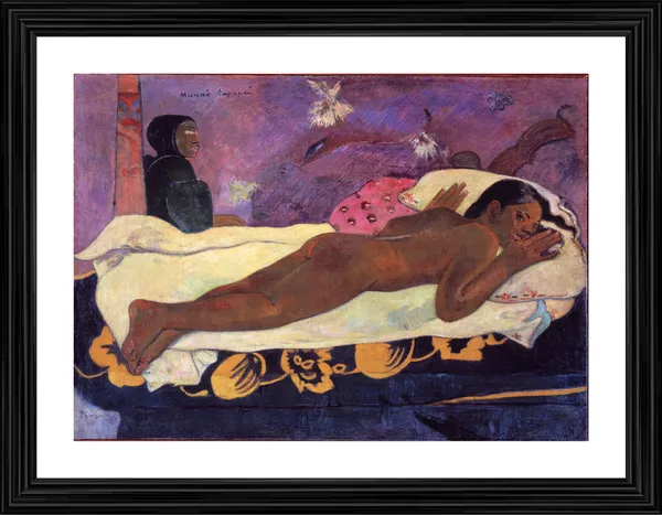 Spirit_of_the_Dead_Watching_(1892)-_A_Painting_by_Paul_Gauguin,_Wall_Decor,_Framed,_Multicolor