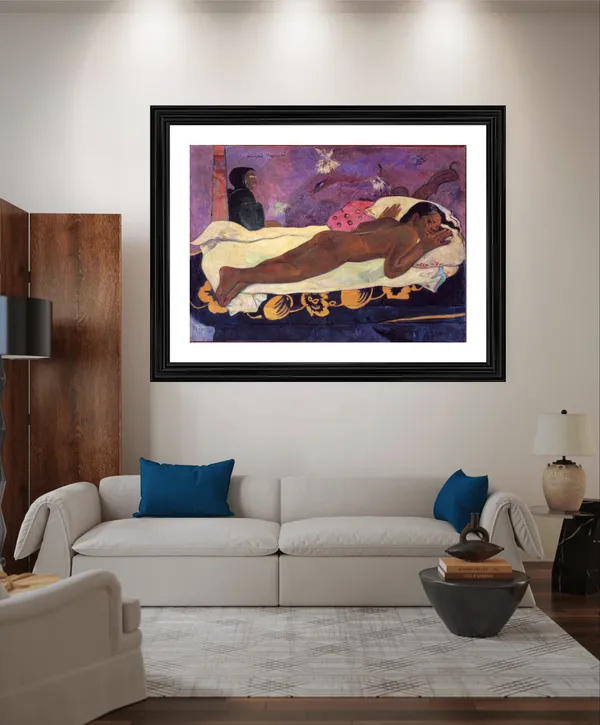 Spirit_of_the_Dead_Watching_(1892)-_A_Painting_by_Paul_Gauguin,_Wall_Decor,_Framed,_Multicolor