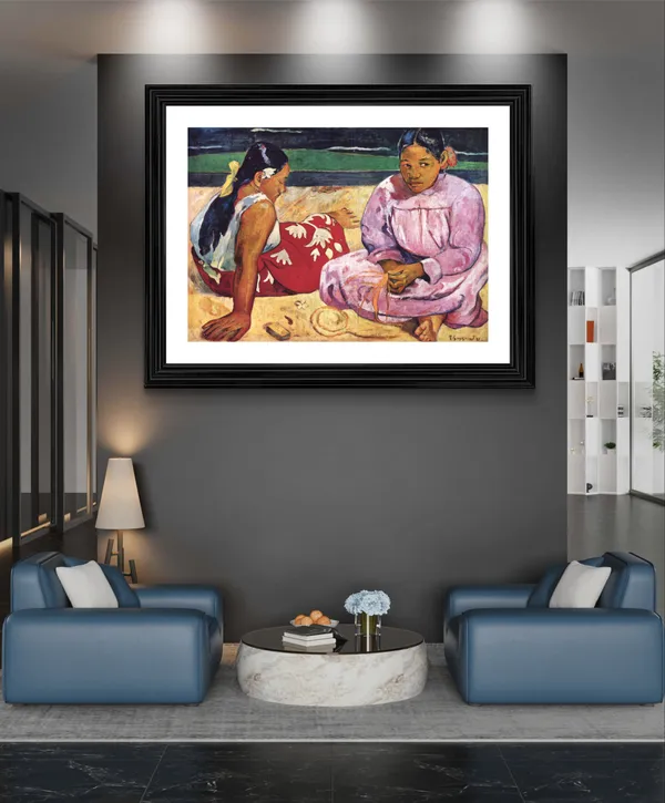 Tahitian_Women_on_the_Beach_(1891)-_A_Painting_by_Paul_Gauguin,_Wall_Decor,_Framed,_Multicolor