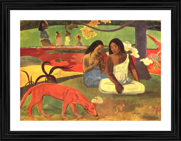 Arearea_(1892)-_A_Painting_by_Paul_Gauguin,_Wall_Decor,_Framed,_Multicolor