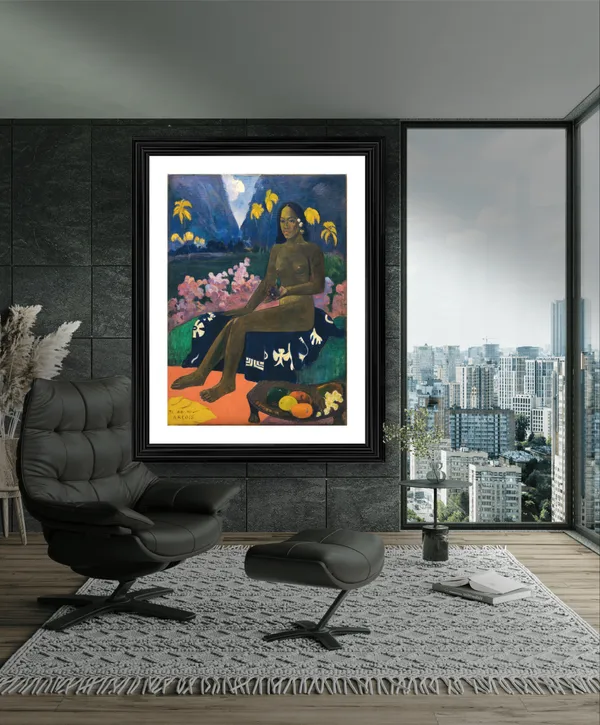 The_Seed_of_the_Areoi_(1892)-_A_Painting_by_Paul_Gauguin,_Wall_Decor,_Framed,_Multicolor