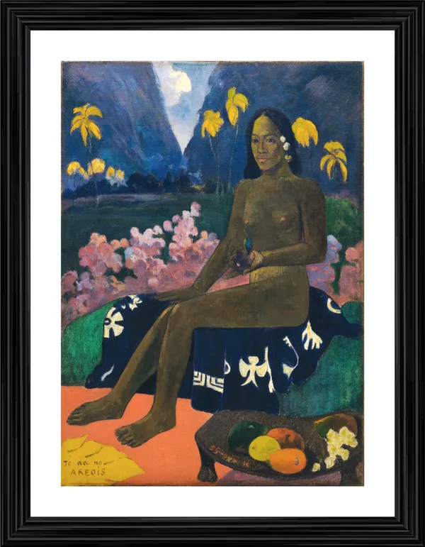 The_Seed_of_the_Areoi_(1892)-_A_Painting_by_Paul_Gauguin,_Wall_Decor,_Framed,_Multicolor