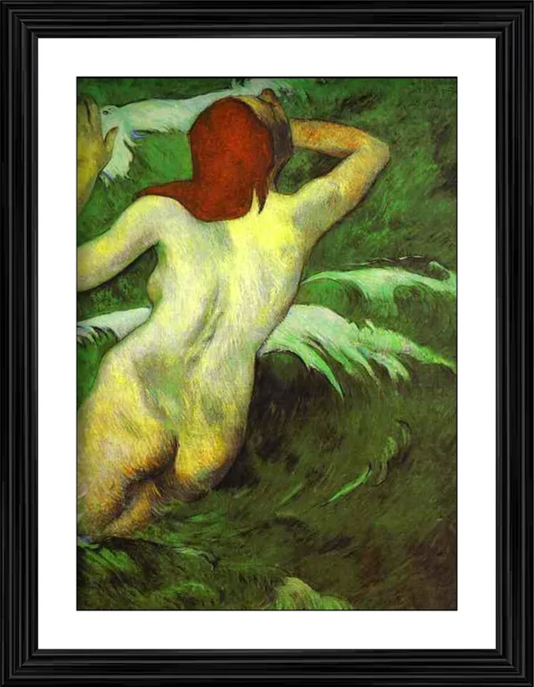 In_the_Waves_(1889)-_A_Painting_by_Paul_Gauguin,_Wall_Decor,_Framed,_Multicolor