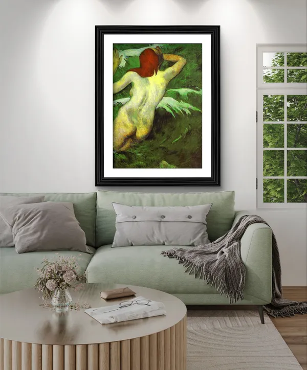 In_the_Waves_(1889)-_A_Painting_by_Paul_Gauguin,_Wall_Decor,_Framed,_Multicolor