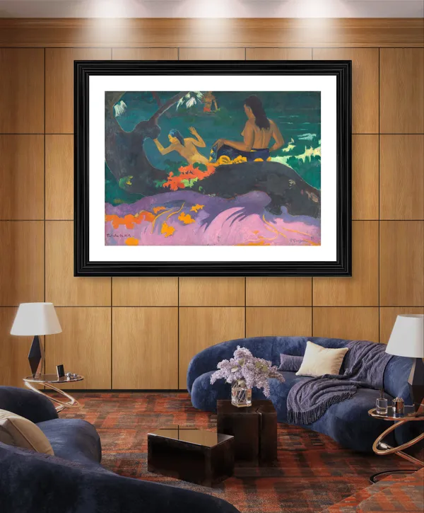 By_the_Sea_(1892)-_A_Painting_by_Paul_Gauguin,_Wall_Decor,_Framed,_Multicolor