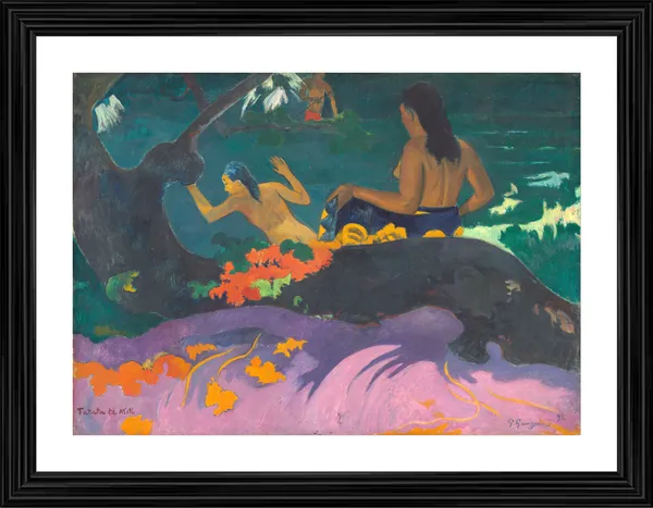 By_the_Sea_(1892)-_A_Painting_by_Paul_Gauguin,_Wall_Decor,_Framed,_Multicolor