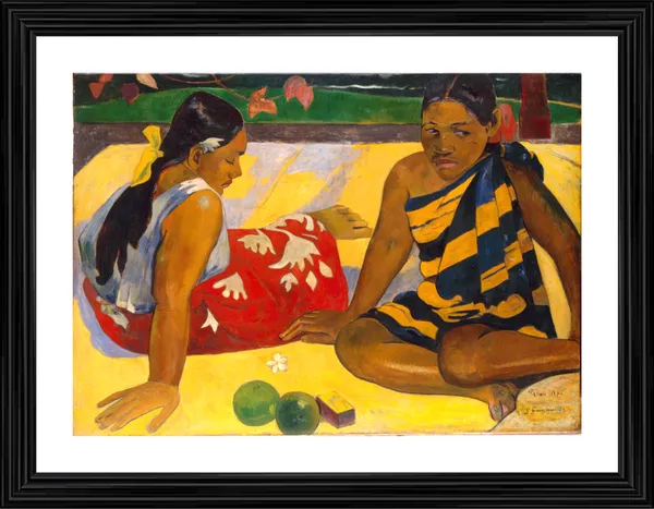 What�s_New?_(1892)-_A_Painting_by_Paul_Gauguin,_Wall_Decor,_Framed,_Multicolor