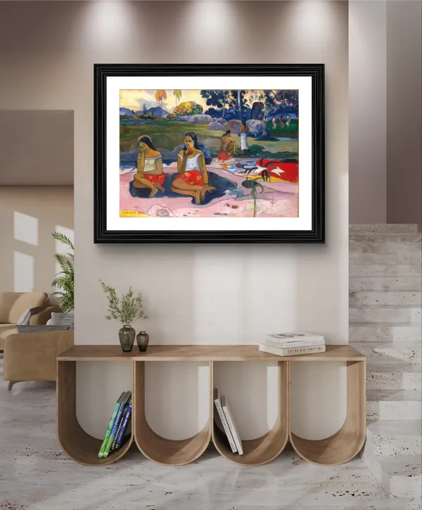 Sacred_Spring:_Sweet_Dreams_(1894)-_A_Painting_by_Paul_Gauguin,_Wall_Decor,_Framed,_Multicolor