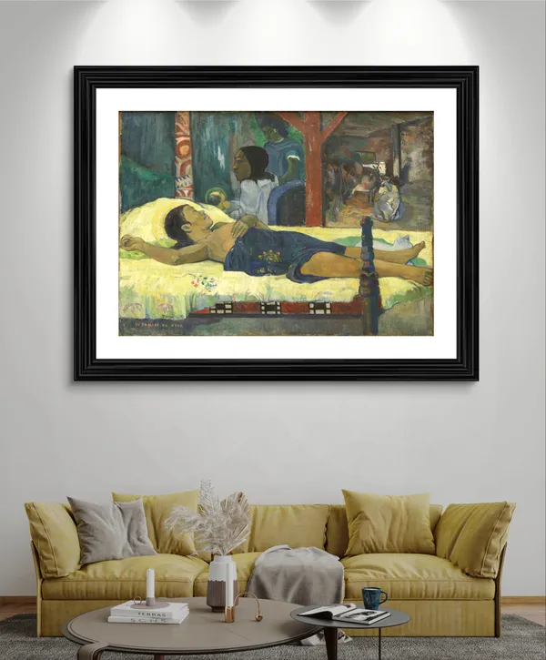 The_Child_of_God_(1896)-_A_Painting_by_Paul_Gauguin,_Wall_Decor,_Framed,_Multicolor