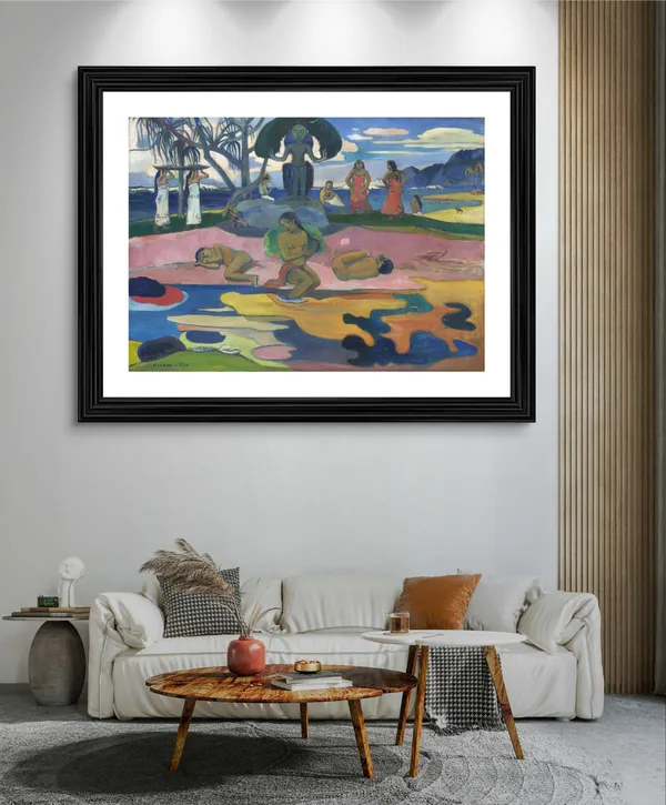 Day_of_the_God_(1894)-_A_Painting_by_Paul_Gauguin,_Wall_Decor,_Framed,_Multicolor