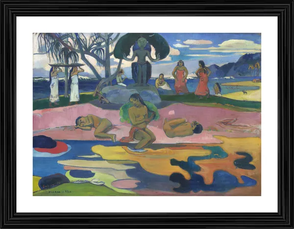 Day_of_the_God_(1894)-_A_Painting_by_Paul_Gauguin,_Wall_Decor,_Framed,_Multicolor
