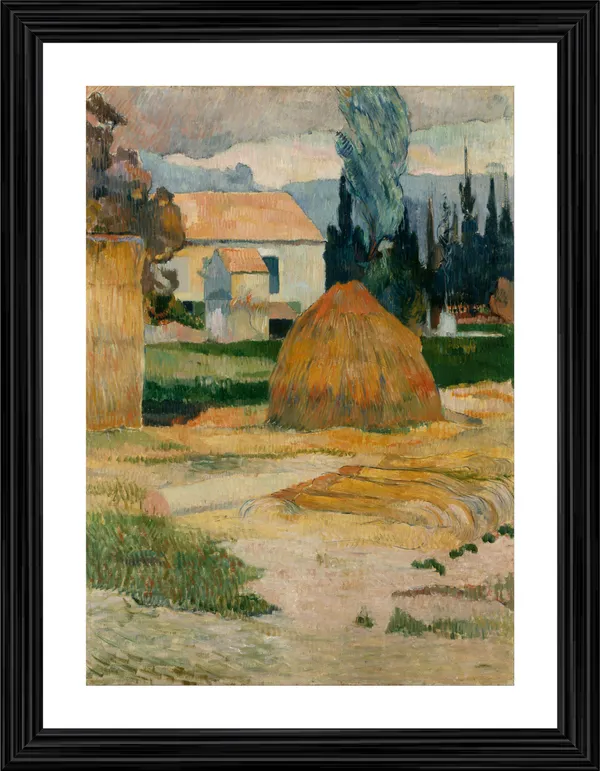Landscape_near_Arles_(1888)-_A_Painting_by_Paul_Gauguin,_Wall_Decor,_Framed,_Multicolor