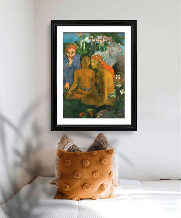 Barbarian_Tales_(1902)-_A_Painting_by_Paul_Gauguin,_Wall_Decor,_Framed,_Multicolor