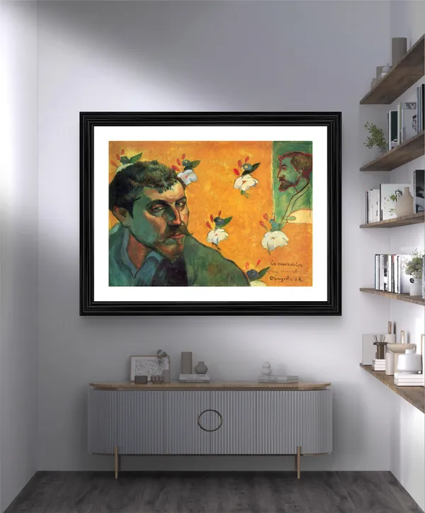 Self-Portrait_(1903)-_A_Painting_by_Paul_Gauguin,_Wall_Decor,_Framed,_Multicolor