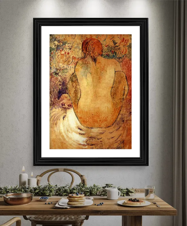 Reclining_Nude_(1902)-_A_Painting_by_Paul_Gauguin,_Wall_Decor,_Framed,_Multicolor