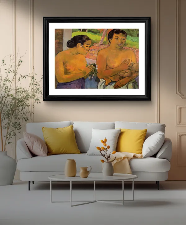 The_Offering_(1902)-_A_Painting_by_Paul_Gauguin,_Wall_Decor,_Framed,_Multicolor