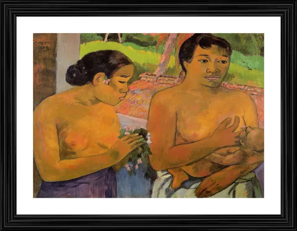The_Offering_(1902)-_A_Painting_by_Paul_Gauguin,_Wall_Decor,_Framed,_Multicolor