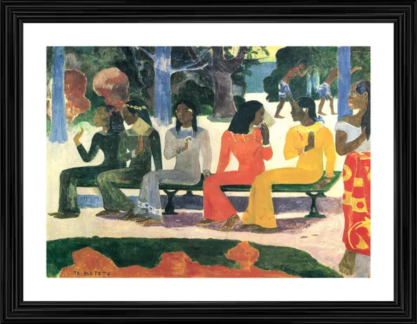 We_Shall_Not_Go_to_Market_Today_(1892)-_A_Painting_by_Paul_Gauguin,_Wall_Decor,_Framed,_Multicolor