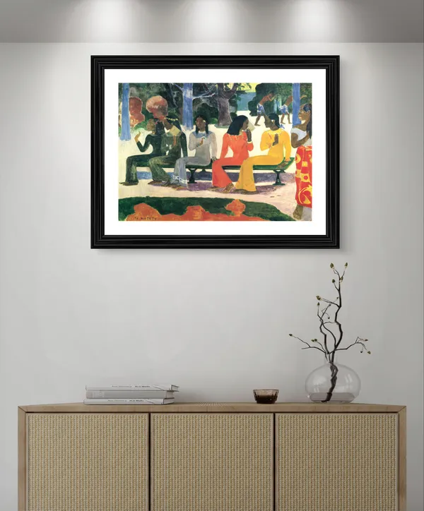 We_Shall_Not_Go_to_Market_Today_(1892)-_A_Painting_by_Paul_Gauguin,_Wall_Decor,_Framed,_Multicolor