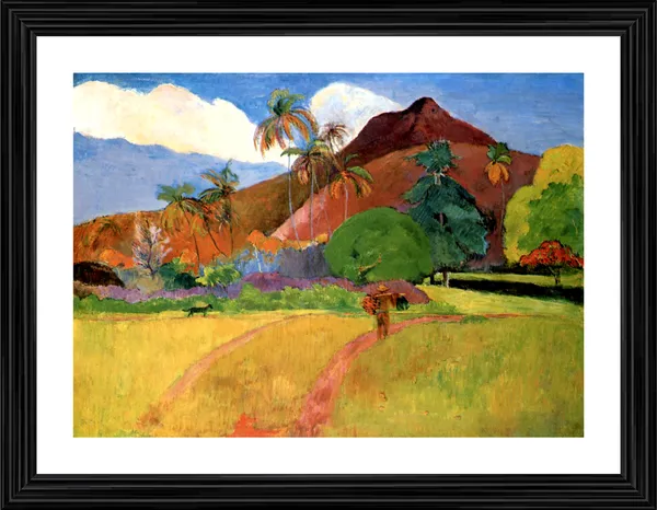 Tahitian_Landscape_(1891)-_A_Painting_by_Paul_Gauguin,_Wall_Decor,_Framed,_Multicolor