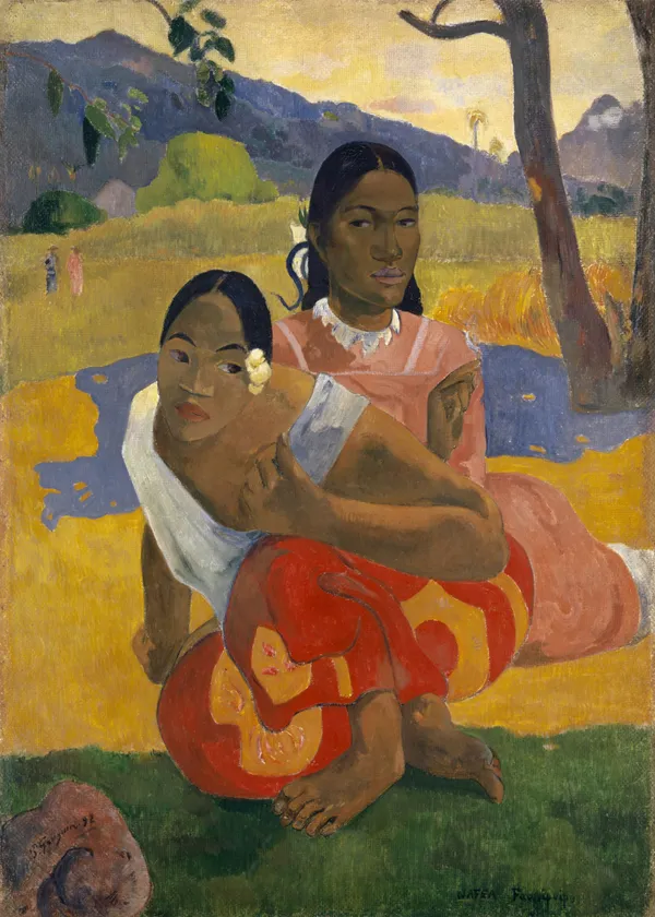 When_Will_You_Marry?_(1892)-_A_Painting_by_Paul_Gauguin,_Wall_Decor,_Framed_Canvas,_Multicolor
