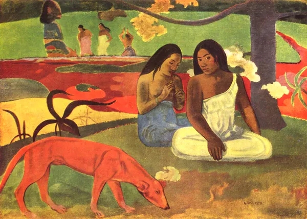 Arearea_(1892)-_A_Painting_by_Paul_Gauguin,_Wall_Decor,_Framed_Canvas,_Multicolor