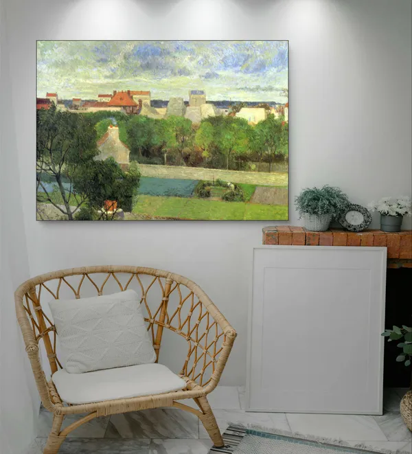The_Market_Gardens_of_Vaugirard_(1879)-_A_Painting_by_Paul_Gauguin,_Wall_Decor,_Framed_Canvas,_Multicolor