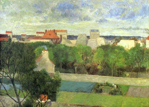 The_Market_Gardens_of_Vaugirard_(1879)-_A_Painting_by_Paul_Gauguin,_Wall_Decor,_Framed_Canvas,_Multicolor