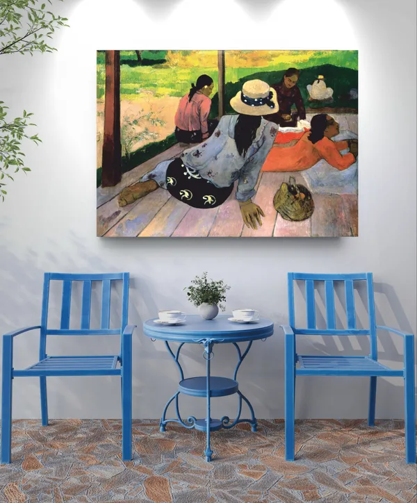 The_Siesta�(1892-1894)-_A_Painting_by_Paul_Gauguin,_Wall_Decor,_Framed_Canvas,_Multicolor