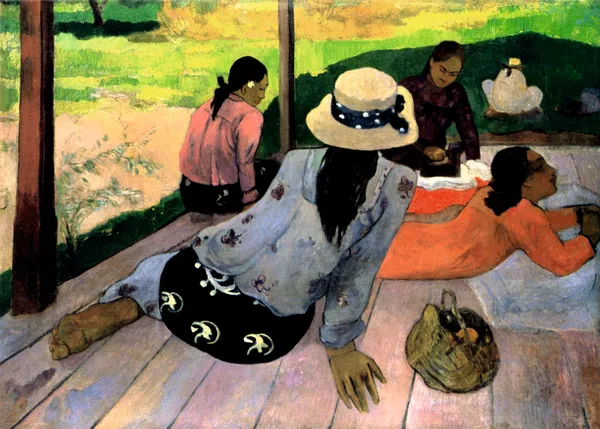 The_Siesta�(1892-1894)-_A_Painting_by_Paul_Gauguin,_Wall_Decor,_Framed_Canvas,_Multicolor