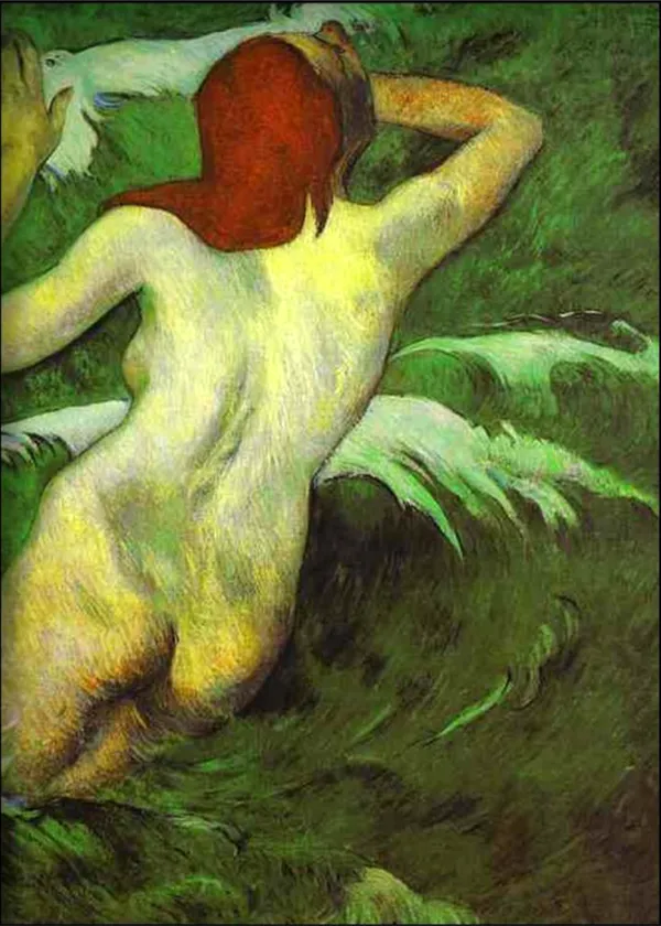 In_the_Waves_(1889)-_A_Painting_by_Paul_Gauguin,_Wall_Decor,_Framed_Canvas,_Multicolor