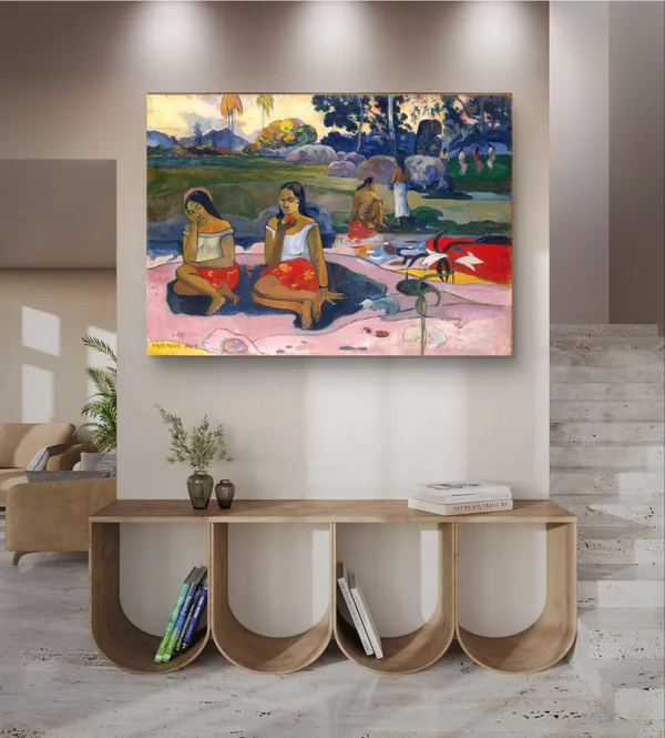 Sacred_Spring:_Sweet_Dreams_(1894)-_A_Painting_by_Paul_Gauguin,_Wall_Decor,_Framed_Canvas,_Multicolor