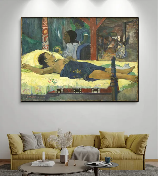The_Child_of_God_(1896)-_A_Painting_by_Paul_Gauguin,_Wall_Decor,_Framed_Canvas,_Multicolor