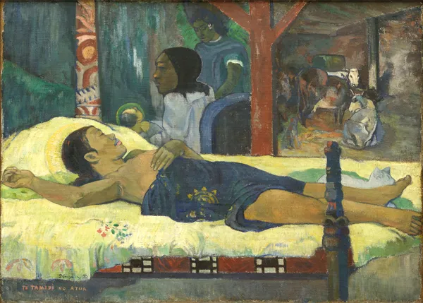 The_Child_of_God_(1896)-_A_Painting_by_Paul_Gauguin,_Wall_Decor,_Framed_Canvas,_Multicolor