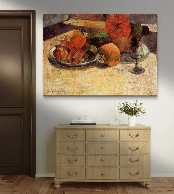 Still_Life_with_Exotic_Fruit_(1901)-_A_Painting_by_Paul_Gauguin,_Wall_Decor,_Framed_Canvas,_Multicolor