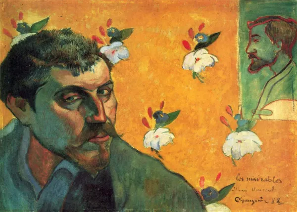 Self-Portrait_(1903)-_A_Painting_by_Paul_Gauguin,_Wall_Decor,_Framed_Canvas,_Multicolor