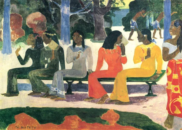 We_Shall_Not_Go_to_Market_Today_(1892)-_A_Painting_by_Paul_Gauguin,_Wall_Decor,_Framed_Canvas,_Multicolor