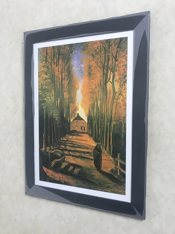 *Church_in_Nuenen_&_Avenue_of_Poplars,_Van_Gogh_Paintings,_Set_of_2,_Framed,_Wall_D�cor,_Multicolor