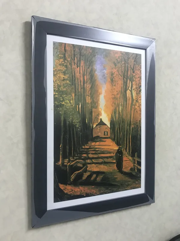 *Church_in_Nuenen_&_Avenue_of_Poplars,_Van_Gogh_Paintings,_Set_of_2,_Framed,_Wall_D�cor,_Multicolor