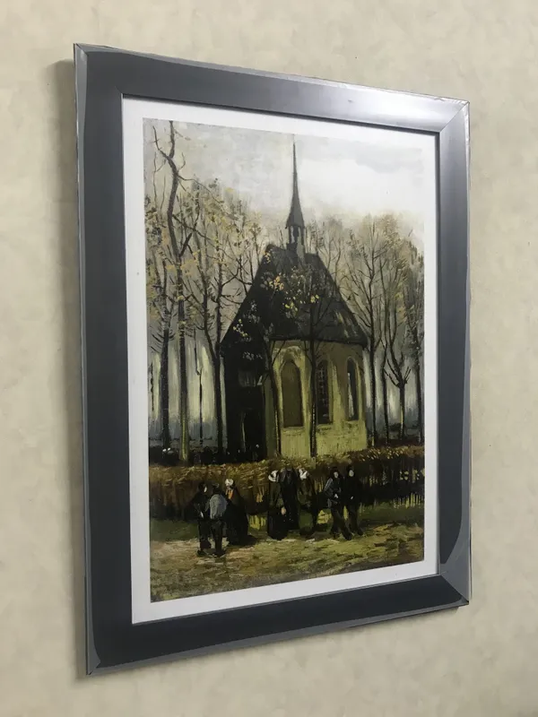 *Church_in_Nuenen_&_Avenue_of_Poplars,_Van_Gogh_Paintings,_Set_of_2,_Framed,_Wall_D�cor,_Multicolor