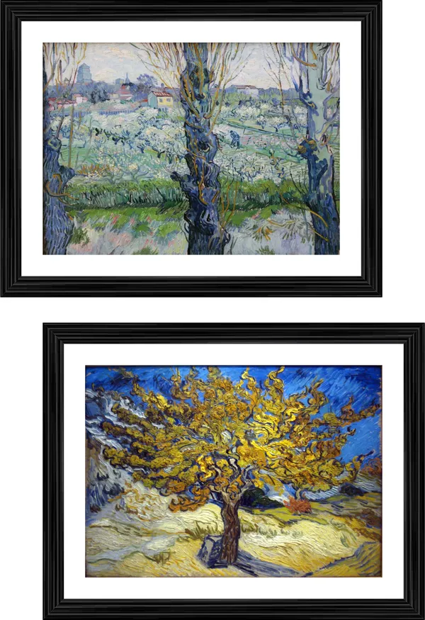 *View_of_Arles_&_Mulberry_Tree,_Van_Gogh_Paintings,_Set_of_2,_Framed,_Wall_D�cor,_Multicolor
