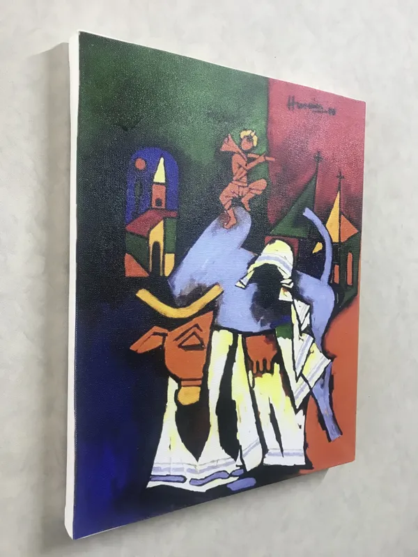 Mother_Teresa-_'A_Religion_of_Sympathy'*_(1996)-Set_of_2_Paintings_by_M.F._Husain,_Framed_Canvas,_Wall_Decor,_Multicolor