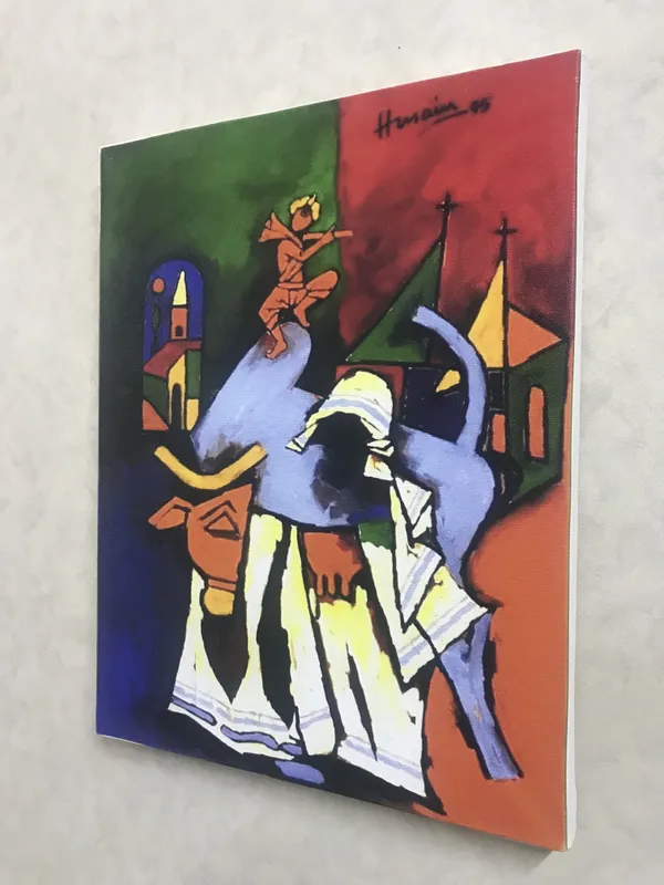 Mother_Teresa-_'A_Religion_of_Sympathy'*_(1996)-Set_of_2_Paintings_by_M.F._Husain,_Framed_Canvas,_Wall_Decor,_Multicolor