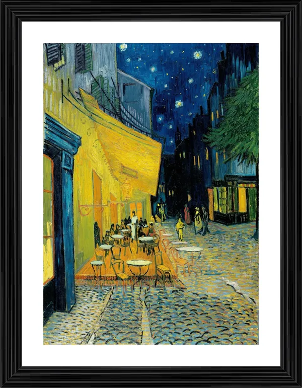 Cafe_Terrace_at_Night_1888,_A_Painting_by_Van_Gogh,_Framed,_Wall_Decor,_Multicolor
