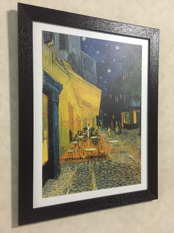 Cafe_Terrace_at_Night_1888,_A_Painting_by_Van_Gogh,_Framed,_Wall_Decor,_Multicolor