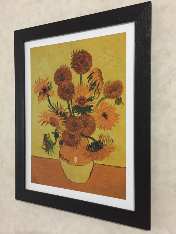 Vase_with_Fifteen_Sunflowers_(1888),__by_Van_Gogh,_Framed,_Wall_Decor,_Multicolor