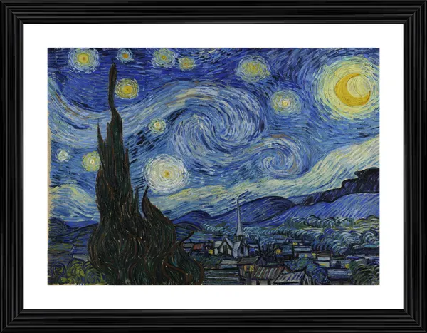 Starry_Night_(1889),_A_Painting_by_Van_Gogh,_Framed,_Wall_Decor,_Multicolor