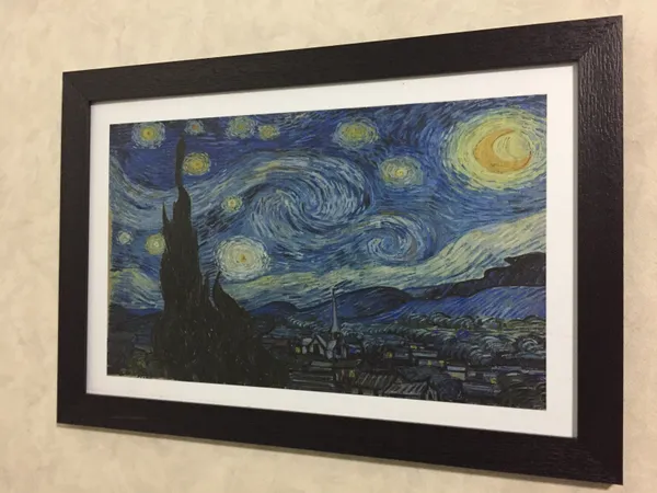 Starry_Night_(1889),_A_Painting_by_Van_Gogh,_Framed,_Wall_Decor,_Multicolor