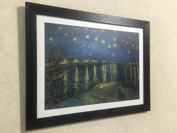 Starry_Night_over_the_Rhone_River_(1888),_A_Painting_by_Van_Gogh,_Framed,_Wall_Decor,_Multicolor