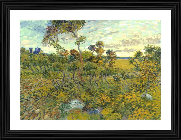 Sunset_at_Montmajour_(1888),_A_Painting_by_Van_Gogh,_Framed,_Wall_Decor,_Multicolor